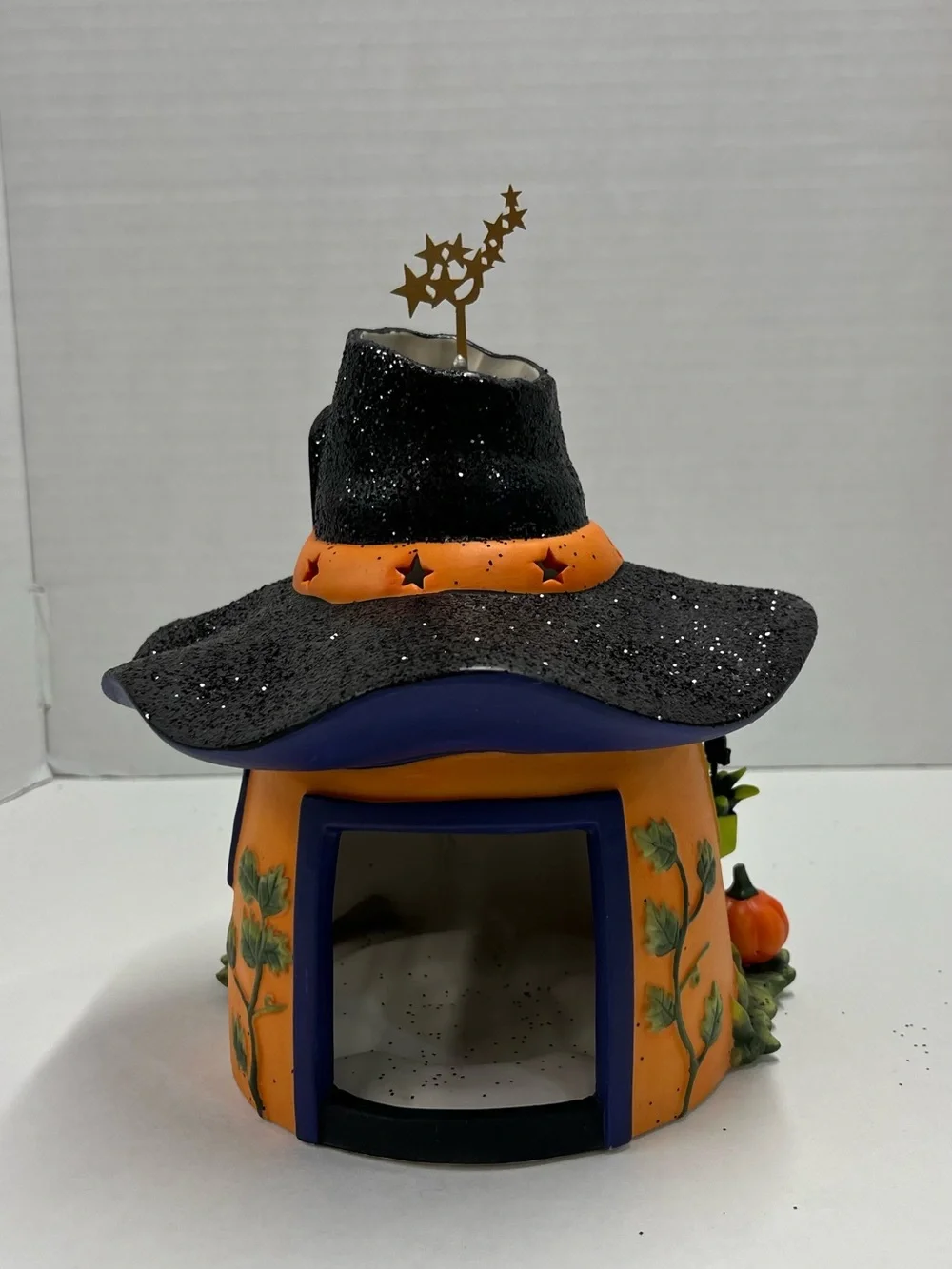 Partylite Pumpkin Witch House Tealight Candle Holder
